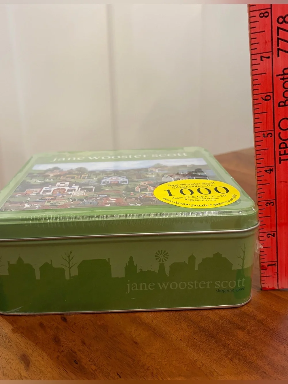 Vtg 2005 New Keepsake Tin Jane Wooster Scott Puzzle 1000pc 3314-6 Shopping Spree